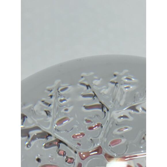 LEAD CRYSTAL Echt Bleikristall 24% PBO Snowflake Bubble Dome Paperweight - Picture 8 of 12